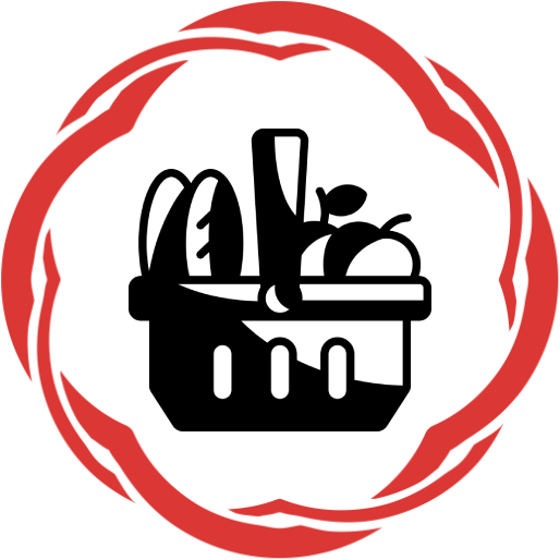 Logo circulaire rouge abstract